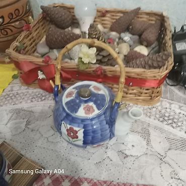 cay: Çay dəsti, rəng - Mavi, Keramika, Yaponiya — 2