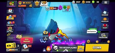 honor 8 s: Brawl Stars mobil oyununun əsas ekranı təqdim edilir. Ekranda "Crow"