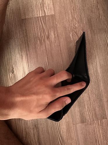 Portmone, pulqabıları: Minimalist kartlıq/cüzdan - Material: qara rəngli süni dəri - — 4