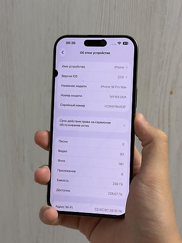 pro 11: IPhone 16 Pro Max, Б/у, 256 ГБ, Desert Titanium, Коробка, 89 % — 4