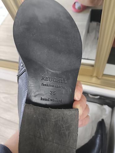 Мокасины и лоферы: Женские кожаные туфли-лоферы REUCHLL - Модель: slip-on, без шнуровки — 4