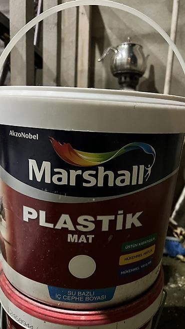 col divar boyalari: Silikonlu Divar üçün boya, Marshall, 25 kq, rəng - Ağ, Qoruma — 1