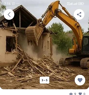Курулуш жана оңдоо кызматтары: Услуги сноса и демонтажа зданий/сооружений экскаватором - — 1