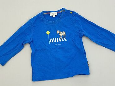 niebieska bluzka hiszpanka: Bluzka, 9-12 m, stan - Bardzo dobry