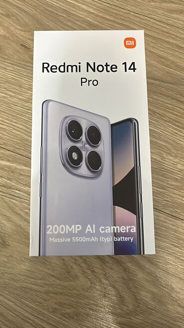 редми телефондор: Redmi, Redmi Note 14 Pro, Жаңы, 256 ГБ, түсү - Кара, 2 SIM