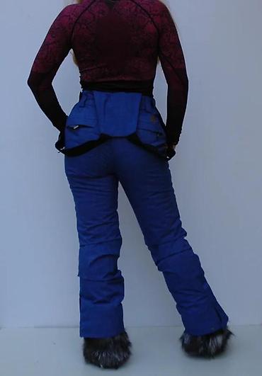 Ski pantalone: Ženske ski pantalone sa tregerima – tamnoplave - Visok struk sa — 14