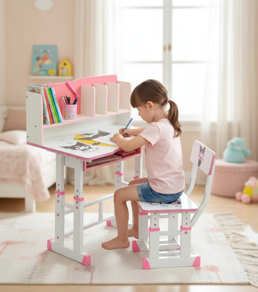 Другая мебель: Многофункциональный детский стол и стул с регулируемой высотой — 1