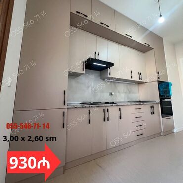 mebel dəst: Kuxna mebeli metbex dolabi sifarisle
