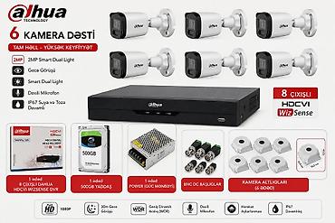 pianer dinamik: Dahua 6 Kamera Dəsti – Tam həll, yüksək keyfiyyət Paketin tərkibi: - — 1
