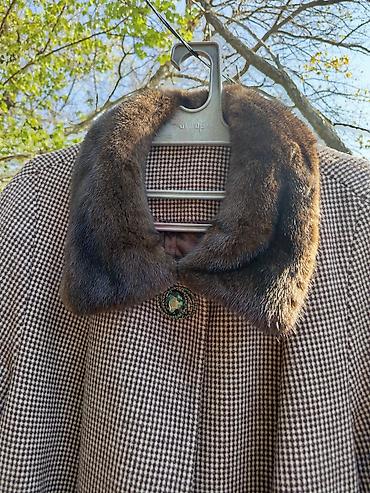 зимнее платье: Пальто, Классика, Зима, Стеганый, В клетку, 5XL — 4