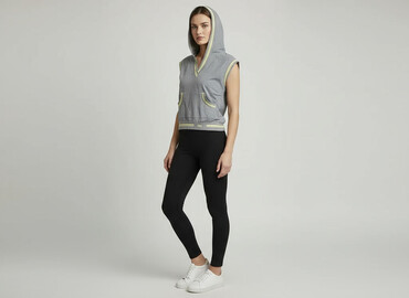 bluza w paski reserved: Bluza z kapturem damska, rozmiar M