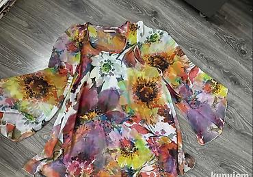 z176 paint code: Prelep tanani kaftan za plažu sa širokim rukavima, S veličine — 2