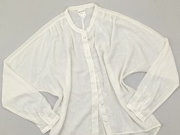 białe bluzki z długim rękawem z dekoltem: Blouse, Monki, XS (EU 34), condition - Good