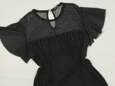 czarne obcisła bluzki z długim rękawem: Top Secret, Women's blouse, size L (EU 40)