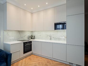 silver kitchen: Кухня от 9 000 сом/м² | 3D проект бесплатно Премиальная мебель от — 1