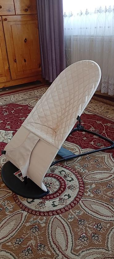 Детский шезлонг метал + ткань. Помощник Мам при любых