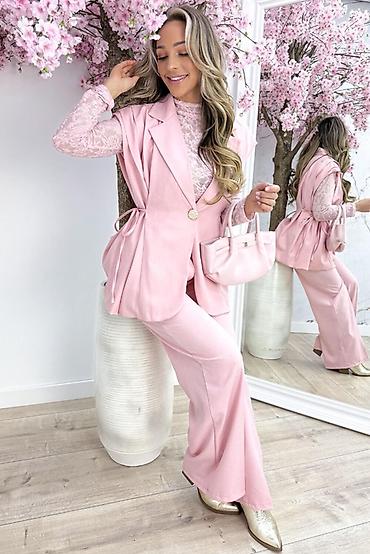 Kompleti: 🔥Ženski komplet – prsluk sako kroja + široke pantalone - Elegantan — 1