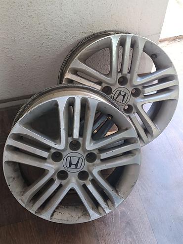 Диски: Литые Диски R 16 Honda, Пара, отверстий - 5, Б/у — 2