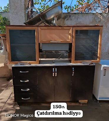 кухна мебель: *150₼ MƏTBƏX mebeli :-TƏCİLİ SATILIR*‼️ ÖLÇÜ:-170 təxmini ÜZƏRİNDƏ — 1