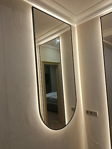 Зеркало настенное с LED‑подсветкой - Форма: вытянутый прямоугольник с