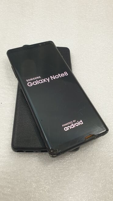 samsung тел: Samsung Galaxy Note 8, Колдонулган, 64 ГБ, түсү - Кара, 2 SIM