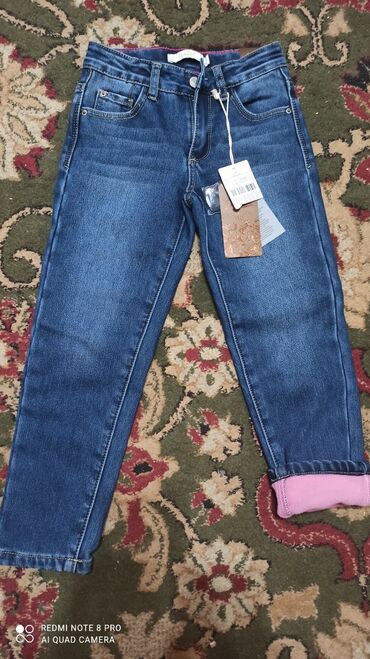 мужские джинсы с высокой посадкой: Джинсы и брюки, цвет - Синий, Новый