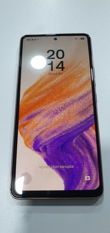 телефон fly 5 0: Samsung Galaxy A53, 256 GB, rəng - Qızılı, Barmaq izi, İki sim kartlı, Face ID