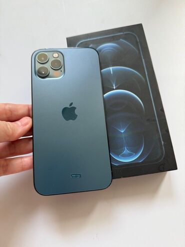 IPhone 12 Pro, 512 ГБ, Pacific Blue, Гарантия, Face ID, С документами