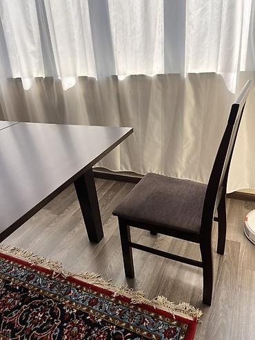 Taxta yemək otağı stulu - Material: möhkəm QOZ ağac karkas, tünd