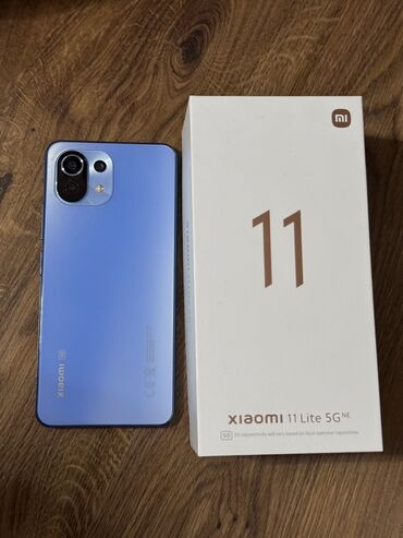 Xiaomi: Xiaomi, Mi 11 Lite, Б/у, 128 ГБ, цвет - Голубой, 2 SIM