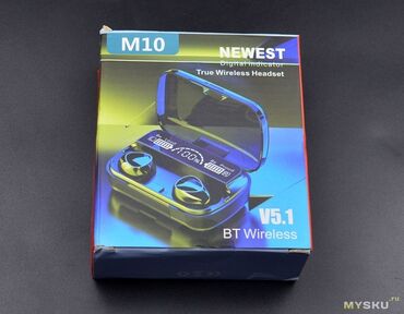 наушники tws automation: Беспроводные наушники M10 TWS с зарядным кейсом представляют собой