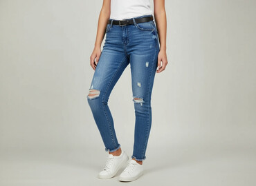 dżinsy guziki: Jeans for women, size S