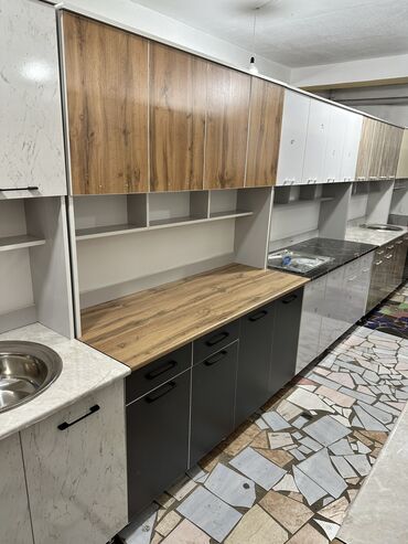 Кухонные гарнитуры: Кухонный гарнитур, Новый, цвет - Белый, ДСП, Бесплатная доставка — 3