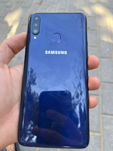 Samsung: Samsung Galaxy A20s, 32 GB, rəng - Göy, Sensor, Barmaq izi, İki sim kartlı