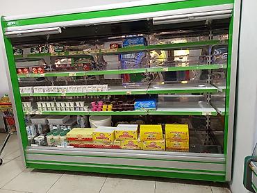 2.3 kompressor: Mağaza üçün açıq tip soyuducu vitrin - Brend: JVI (üst paneldə loqo — 4