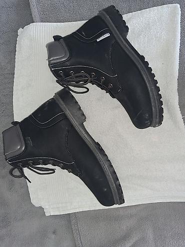 rezin qısa çəkmələr: Qara kişi botları - Stil: Klassik bağcıqlı iş/trekking tərzi - Rəng — 4