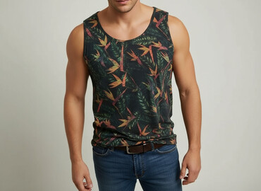vistula koszule z krótkim rękawem: Cedar Wood State, Tank top for men, size L (EU 40)