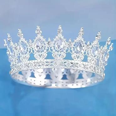 Aksesoari za kosu: Luksuzna kruna/tiara sa bogatim baroknim dizajnom - Materijal: legura — 10