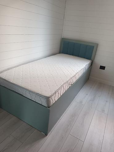 Односпальные кровати: Односпальная кровать, Новый, С мягким изголовьем, длина - 200 см — 4