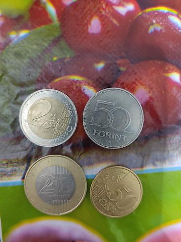 cent: Mövzu: Xarici sikkələr dəsti – Avro, Forint və Sent Təsvir: - 2 Euro — 1