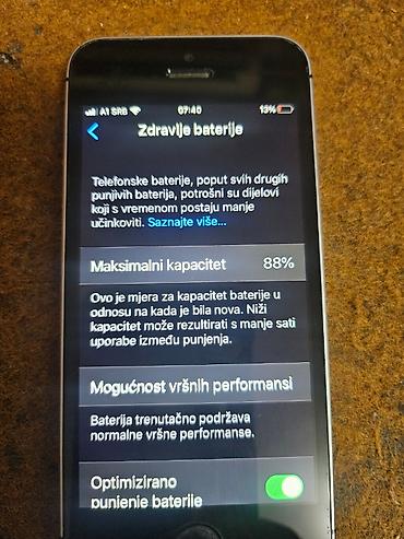 Apple iPhone: Apple iPhone SE (1. generacija) – 32 GB BH 88% Space Gray telefon je — 8
