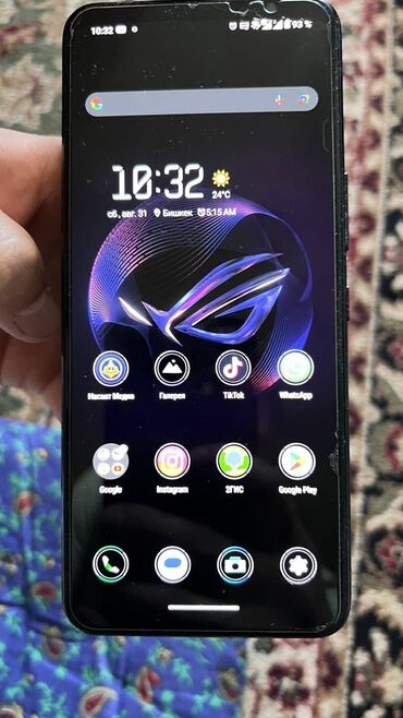 асус рог 3: Asus ROG Phone 7, Колдонулган, 256 ГБ, 2 SIM