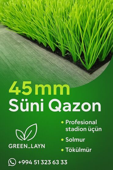 deko: Süni qazon, kovralit, dekor — Green_Layn 🌱 Süni qazon – Təbii görünüş