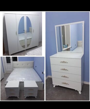 Yataq otağı dəstləri: İkinəfərlik çarpayı, Dolab, Termo, 2 tumba, Azərbaycan, Yeni — 22