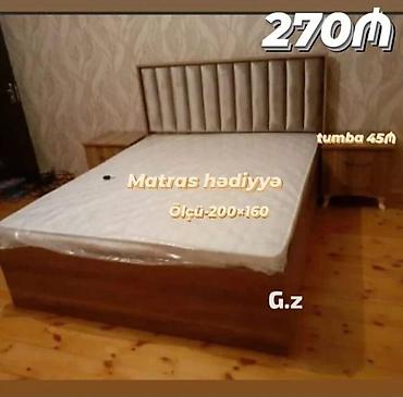 2 el carpayi: Yataq dəsti – 200×160 sm ölçü - Rəfli, yumşaq başlıqlı iki nəfərlik — 1