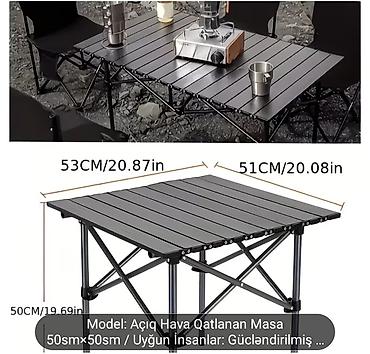 stul piknik: Yeni, Qatlanan, Metal, Kvadrat masa — 3