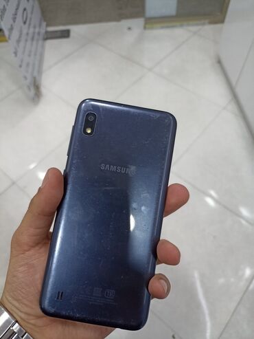 samsung galaxy a 80 qiymeti: Samsung A10, 32 GB, rəng - Göy, Sensor, İki sim kartlı