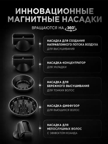 mx 4: Welleya — профессиональный фен-стайлер для волос Мощность 2500 Вт • 5 — 3
