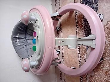 ходунки купить: Детские ходунки Babywalker, розовые - Круглая устойчивая рама с — 1