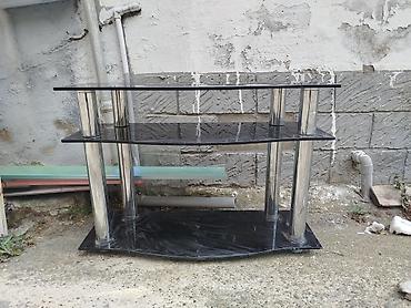 av kabel: Şüşə TV stendi / media konsolu - 3 mərtəbəli konstruksiya: yuxarıda — 3